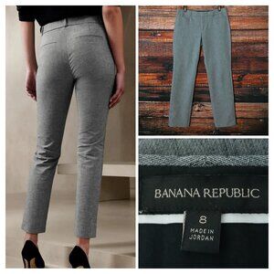 Banana Republic Pants 8 Sloan Fit Mid Rise Ankle Crop Gray Dress Slacks